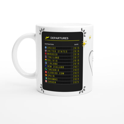 "Departures Mug" personnalisable Globeoo®