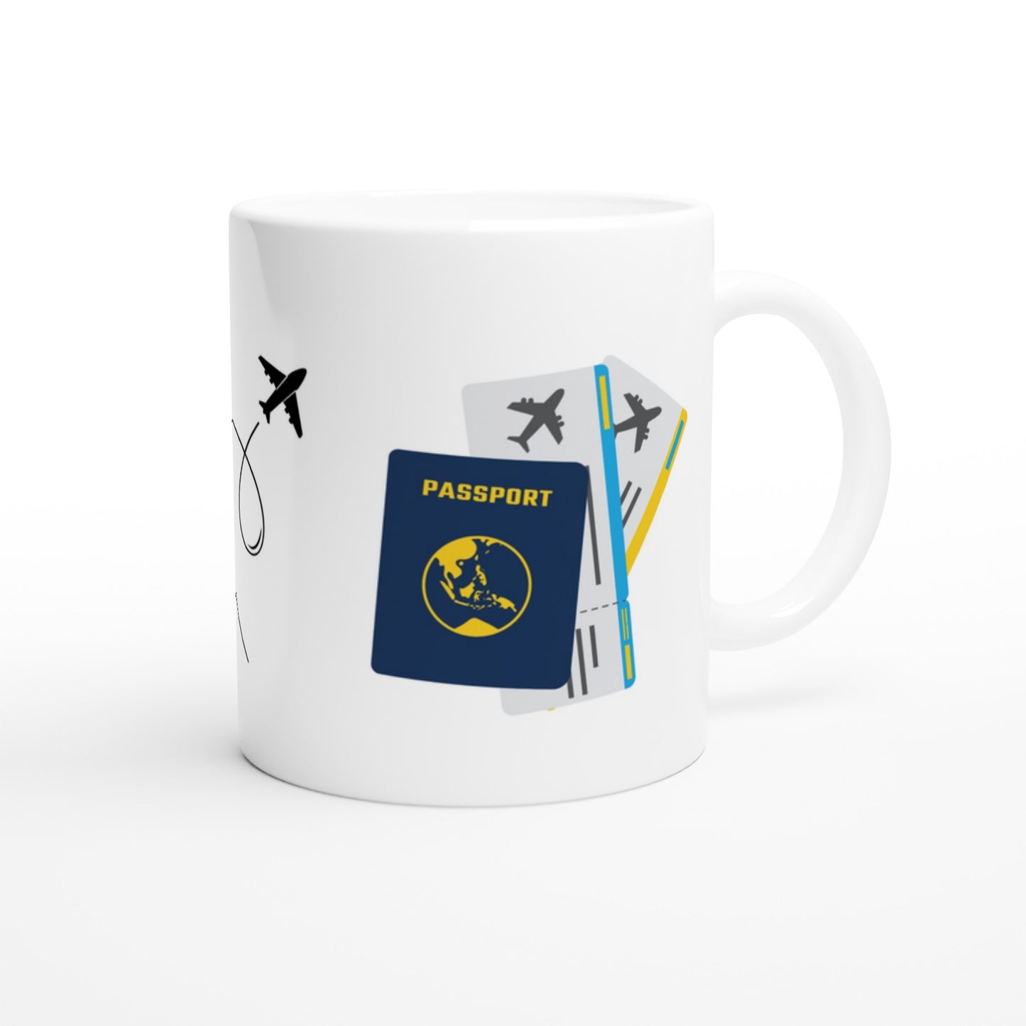 "Departures Mug" personnalisable Globeoo®