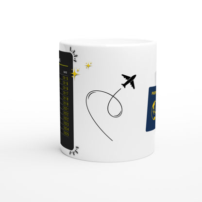 "Departures Mug" personnalisable Globeoo®